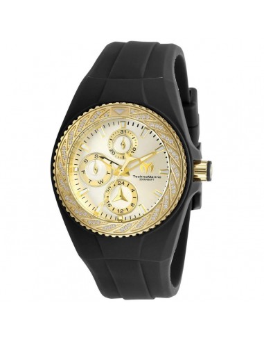 Technomarine Women's Quartz Watch - Cruise Glitz Gold Tone Dial Strap | TM-118112 livraison et retour toujours gratuits