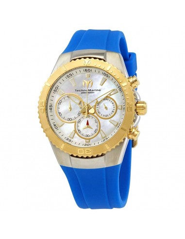 Technomarine Women's Chronograph Watch - Sea Manta MOP Dial Blue Strap | TM-218043 de votre