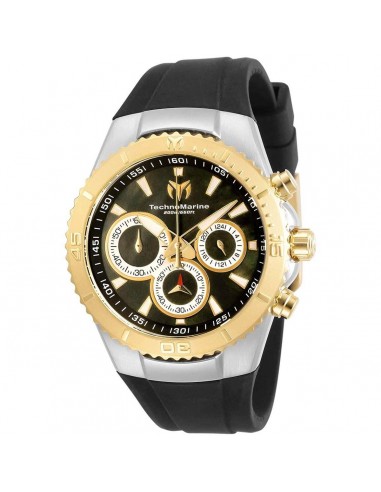 Technomarine Women's Chrono Watch - Sea Manta Black MOP Dial Rubber Strap | TM-218044 store