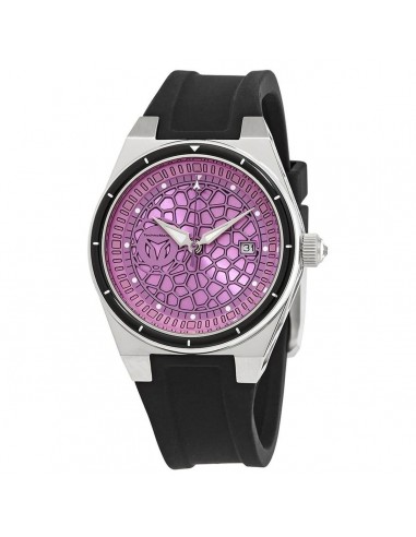 Technomarine Women's Quartz Watch - TechnoCell Light Purple Dial Black Strap | TM-318075 meilleur choix