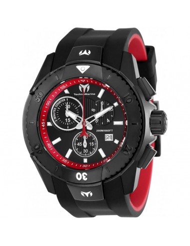 Technomarine Men's Chronograph Watch - UF6 Black Dial Rubber Strap | TM-616002 Les êtres humains sont 