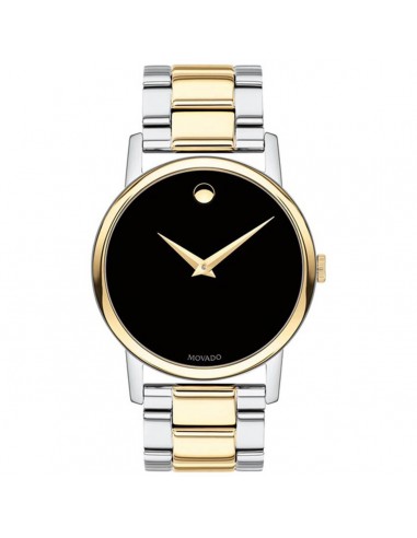 Movado Men's Quartz Watch - Classic Museum Black Dial Two Tone Bracelet | 2100016 Profitez des Offres !