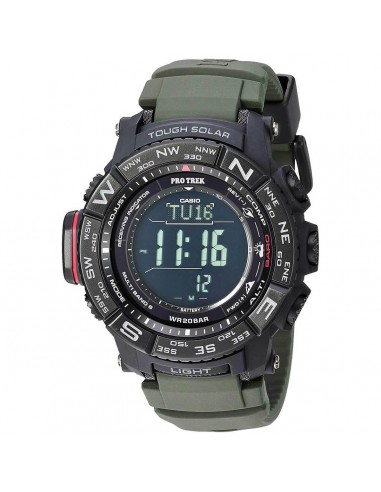 Casio Men's Quartz Watch - Pro Trek Digital Dial Green Silicone Strap | PRW3510Y-8 votre