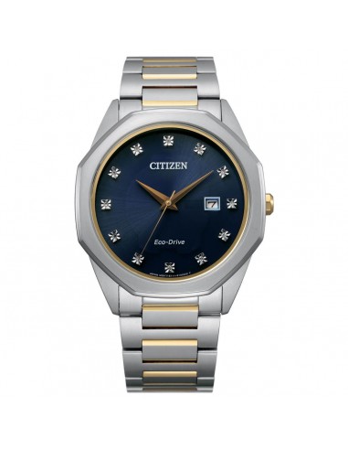 Citizen Men's Diamond Watch - Corso Blue Dial Two Tone Bracelet | BM7494-51L destockage