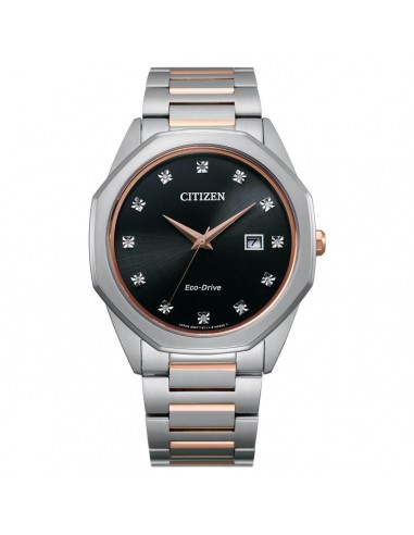 Citizen Men's Diamond Watch - Corso Black Dial Two Tone Bracelet | BM7496-56G Faites des économies