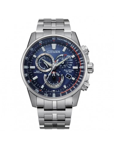 Citizen Men's Chronograph Watch - PCAT Blue Dial Silver Tone Bracelet | CB5880-54L à prix réduit toute l'année