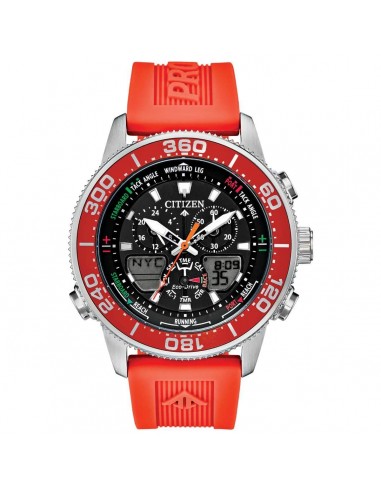 Citizen Men's Ana-Digi Watch - Promaster Sailhawk Orange Rubber Strap | JR4061-00F de technologie