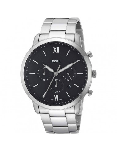 Fossil Men's Chronograph Watch - Neutra Black Dial Stainless Steel Bracelet | FS5384 shop