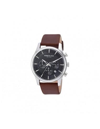 Kenneth Cole Men's Chronograph Watch - Classic Black Dial Leather Strap | KC15106002 commande en ligne