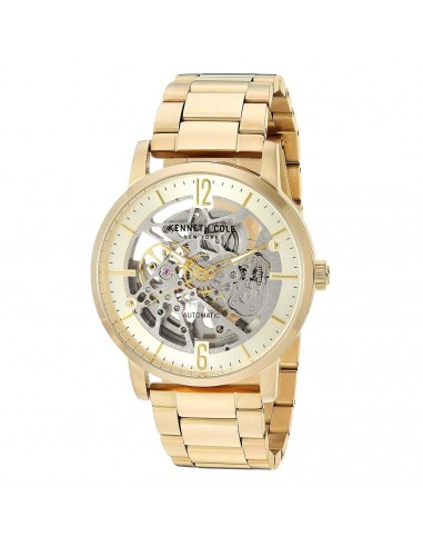 Kenneth Cole Men's Automatic Watch - Skeleton Dial Yellow Steel Bracelet | KC50054004 Comparez plus de prix