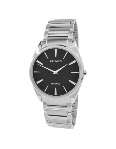 Citizen Men's Watch - Eco Drive Black Dial Stainless Steel Bracelet | AR3071-87E le concept de la Pate a emporter 