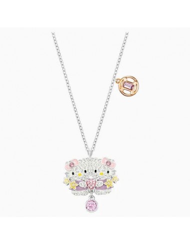 Swarovski Women's Pendant Necklace - Hello Kitty and Gemini Mixed Plated | 5192748 en ligne des produits 