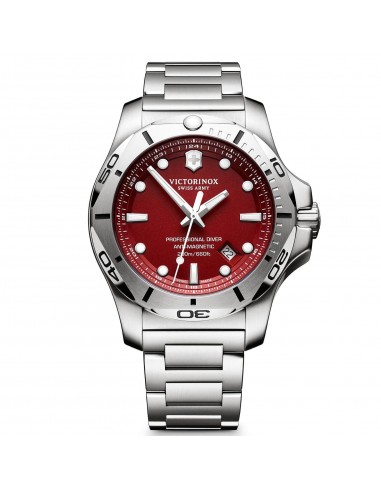 Victorinox Swiss Army Men's Quartz Watch - I.N.O.X. Red Dial Bracelet Dive | 241783 prix