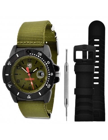 Luminox Men's Quartz Watch - Navy Seal 3600 Series Green Dial Strap Dive | 3617.SET pour bénéficier 