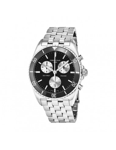 Certina Men's Chronograph Watch - DS First Black Dial Bracelet | C014.417.11.051.01 Le MVP de beaucoup