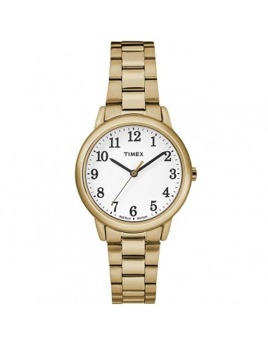 Timex Women's Quartz Watch - Easy Reader White Dial Yellow Gold Bracelet | TW2R23800 les ctes