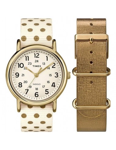 Timex Men's Quartz Watch - Weekender White & Yellow Gold Nylon Strap | TWG015200 Amélioration de cerveau avec