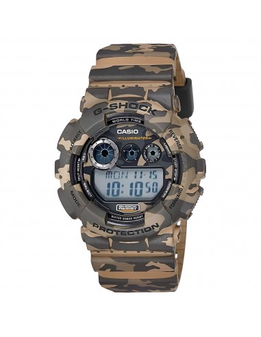 Casio Men's Digital Watch - G-Shock World Time Resin Strap Dive | GD120CM-5 Véritable concentré