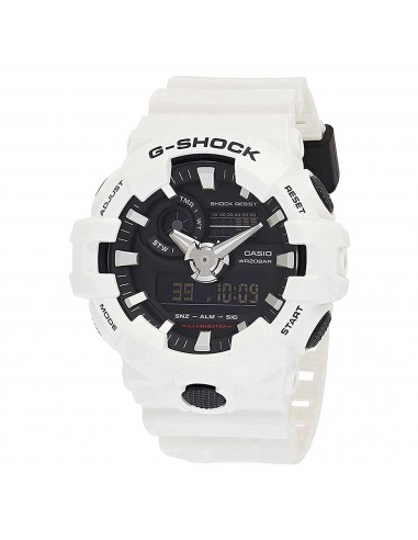 Casio Men's Quartz Watch - G-Shock Black Analog-Digital Dial White Strap | GA700-7A s'inspire de l'anatomie humaine