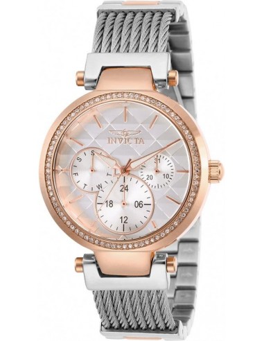 Invicta Women's Quartz Watch - Angel White and Rose Gold Tone Dial Bracelet | 28922 brillant des détails fins