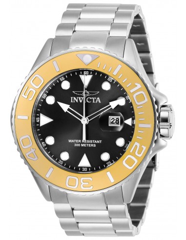 Invicta Men's Bracelet Watch - Pro Diver Quartz Date Black Dial Silver Steel | 28767 Comment ça marche