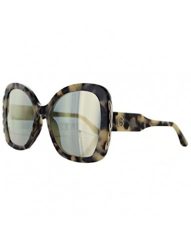 Elie Saab Women's Sunglasses - Dark Havana Acetate Frame | 030S-0086O3-56-21-145 brillant des détails fins