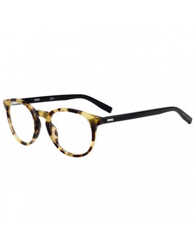 Hugo Boss Unisex Eyeglasses - Yellow Havana Acetate Frame | 0201-0SCL-49-21-140 brillant des détails fins