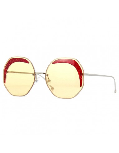 Fendi Women's Sunglasses - Yellow Gold Metal Frame | 0358S-040G-W7-63-19-140 2024