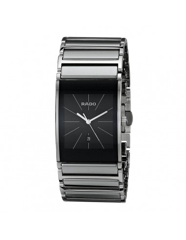 Rado R20784159 Men's Bracelet Watch - Integral Steel & Ceramic Black Dial | R20784159 destockage