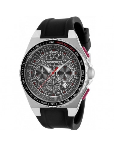 Technomarine Men's Chronograph Watch - Technocell Grey Dial Black Strap | TM-318063 la chaussure