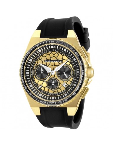 Technomarine Men's Chrono Watch - Technocell Gold and Black Dial Strap | TM-318068 suggérées chez