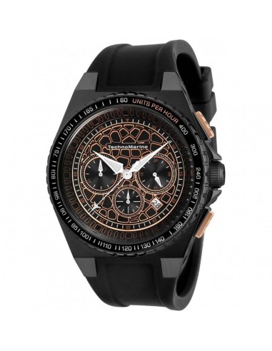 Technomarine Men's Chrono Watch - Technocell Black Dial Silicone Strap | TM-318071 suggérées chez