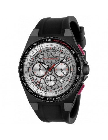 Technomarine Men's Chrono Watch - Technocell Silver Tone Dial Black Strap | TM-318072 50% de réduction en Octobre 2024