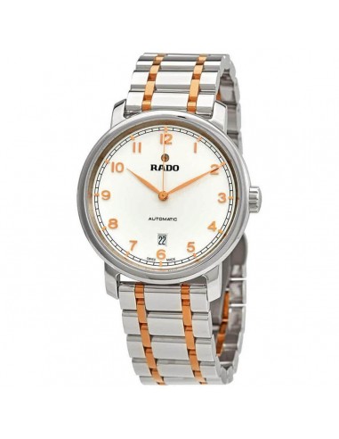 Rado Men's Chronograph Watch - DiaMaster XL White Dial Two Tone Bracelet | R14077133 pas cher chine