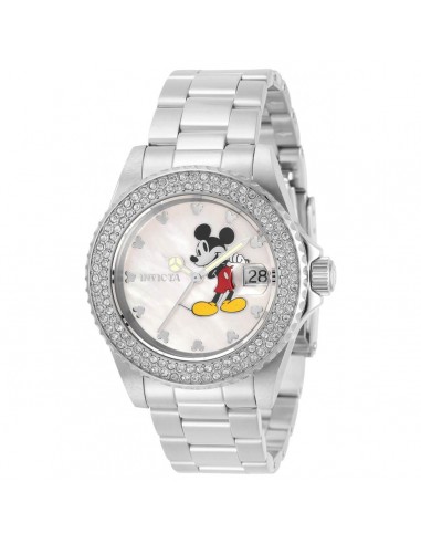 Invicta Women's Quartz Watch - Disney Mickey Mouse MOP Dial Silver Bracelet | 32482 pas cher 