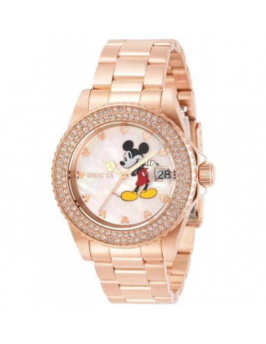 Invicta Women's Quartz Watch - Disney Mickey Mouse MOP Dial Rose Gold Bracelet | 32484 2024