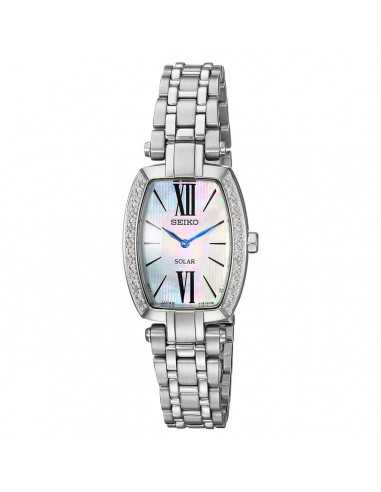 Seiko Women's Diamond Watch - Tressia White Mother of Pearl Dial Bracelet | SUP283 pas cher 