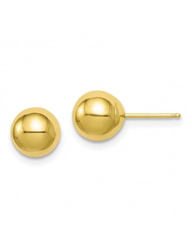 10k Polished 7mm Ball Post Earrings pas cher chine