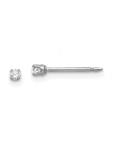 Inverness 18k White Gold 2mm CZ Earrings store