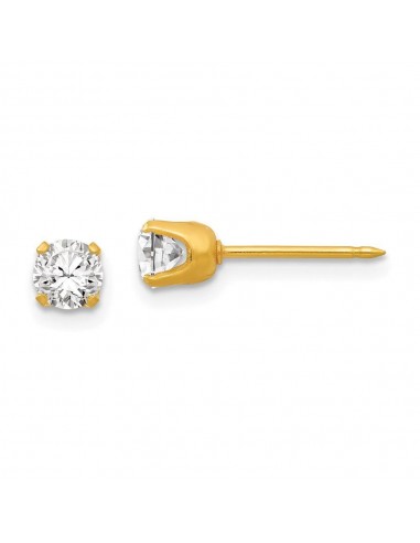 Inverness 14k 5mm CZ Post Earrings la colonne vertébrale