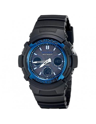 Casio Men's Ana-Digi Watch - G-Shock World Time Black Resin Strap Dive | AWGM100A-1A shop