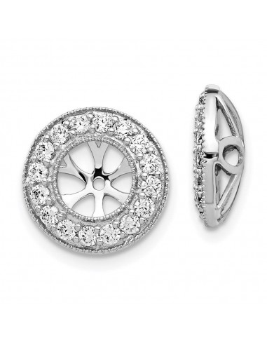 14k White Gold Diamond Earring Jackets est présent 