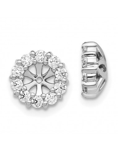 14K White Gold Diamond Earring Jackets sélection de produits