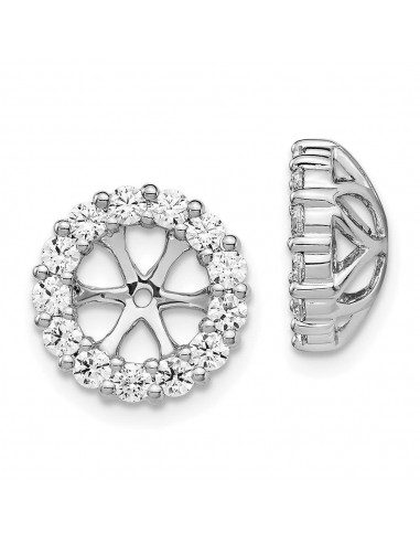 14K White Gold Diamond Earring Jackets l'évolution des habitudes 