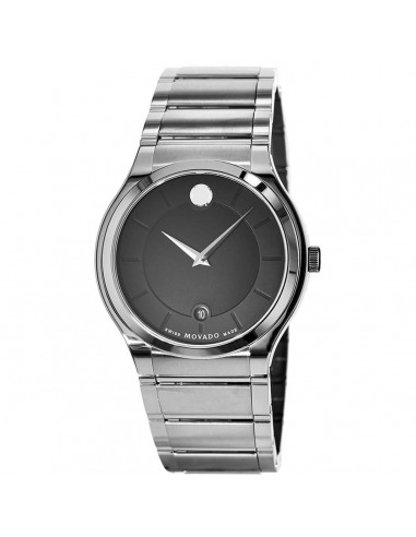 Movado Men's Quartz Watch - Quadro Black Dial Stainless Steel Bracelet | 0606478 Paris Déstockage Promo