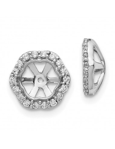 14K White Gold Diamond Earring Jackets sélection de produits