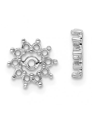 14k White Gold Fancy Diamond Earring Jacket Mountings No Stones Included de votre