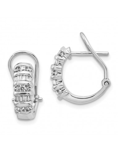 14k White Gold Diamond Earrings Pour