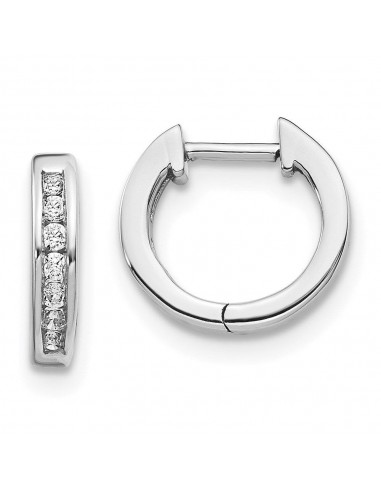 14K White Gold Diamond Hinged Hoop Earrings s'inspire de l'anatomie humaine