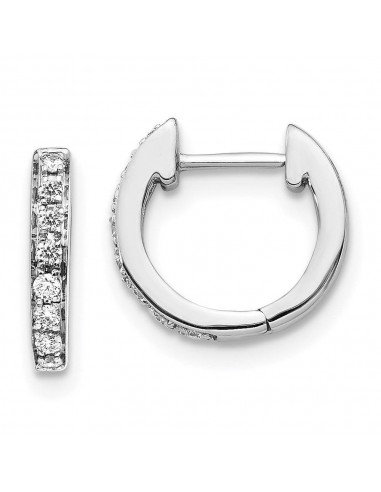 14k White Gold Diamond Earrings Véritable concentré